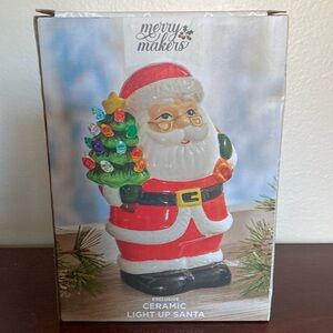 Merry Makers Ceramic Light Up Santa